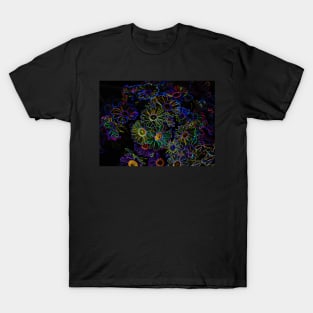 Black Panther Art - Flower Bouquet with Glowing Edges 20 T-Shirt